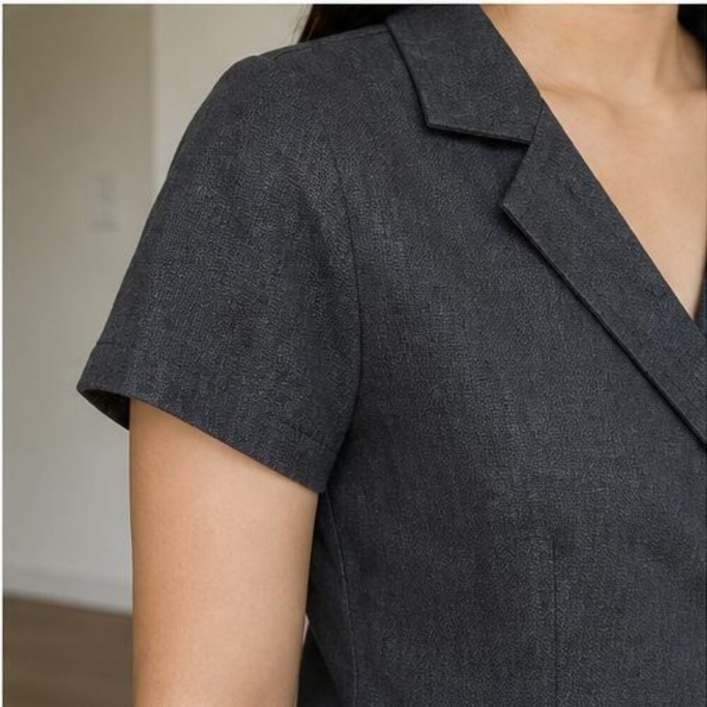 Charcoal Ruffle Blouse - Picture 5 of 6